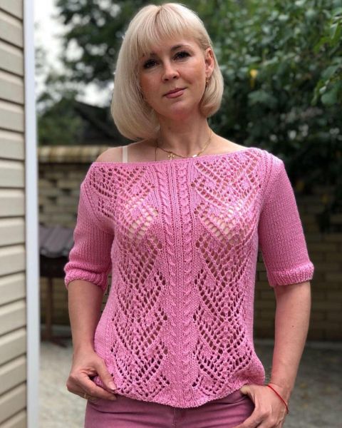 Pulli mit Ajourmuster